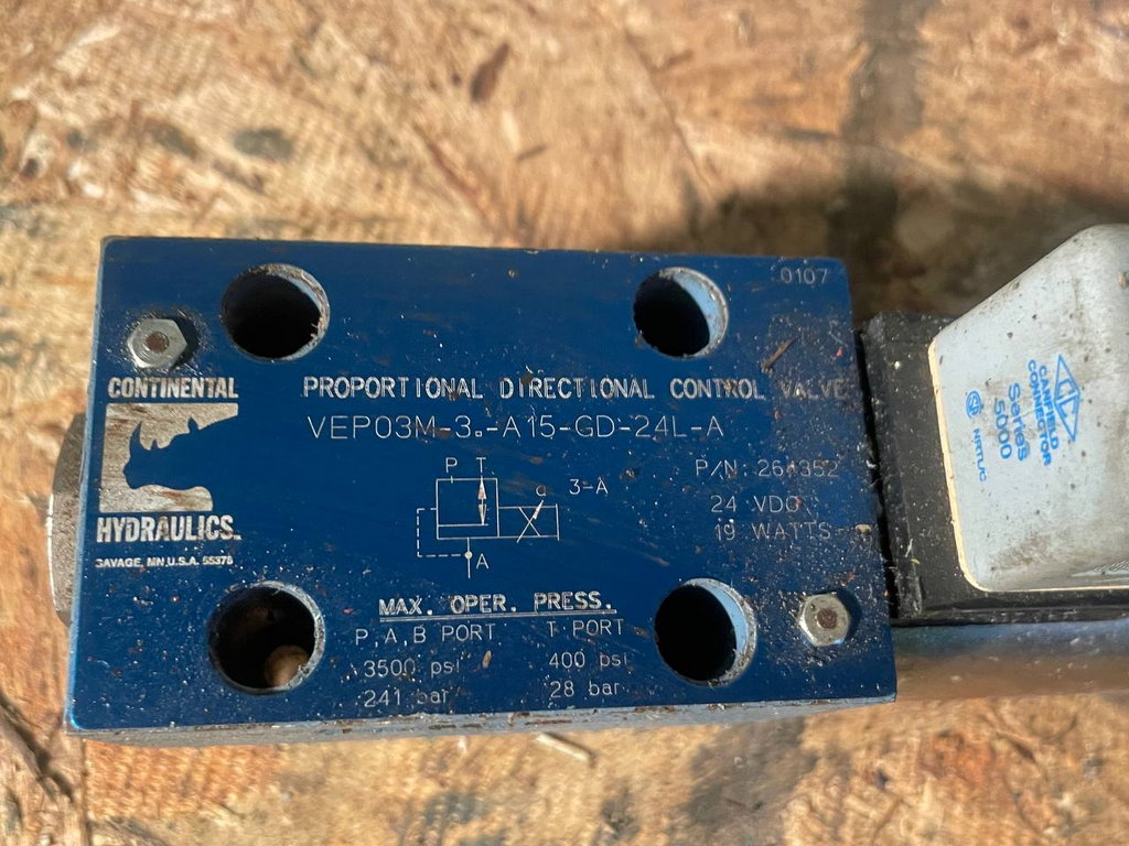 Continental HydraulicPropotianal Directional ControlValve VEP03M0-3-A15-GD-24L-A