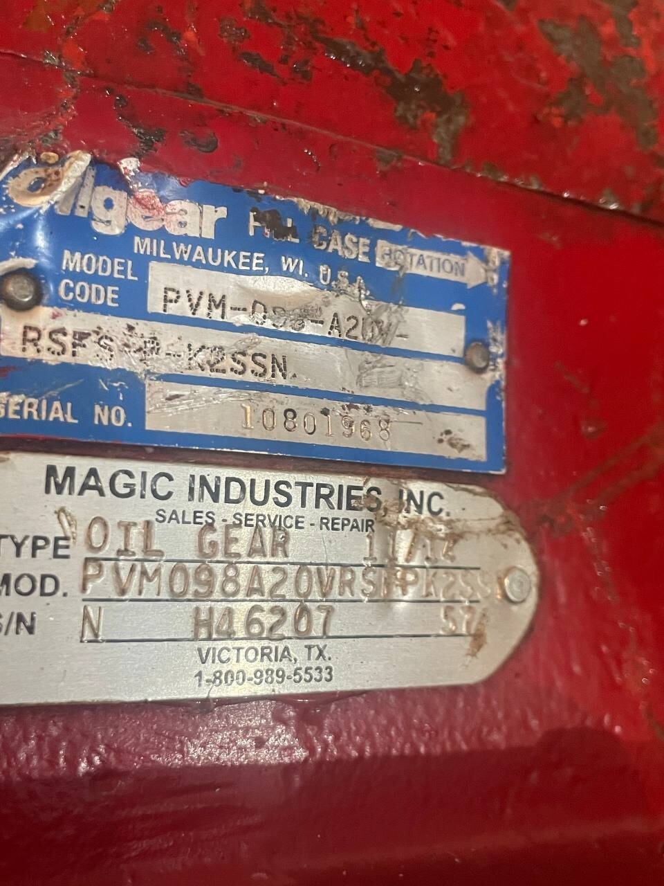 OILGEAR Hydraulic Gear PVM-098-A2UV-RSFS-P-K2SSN