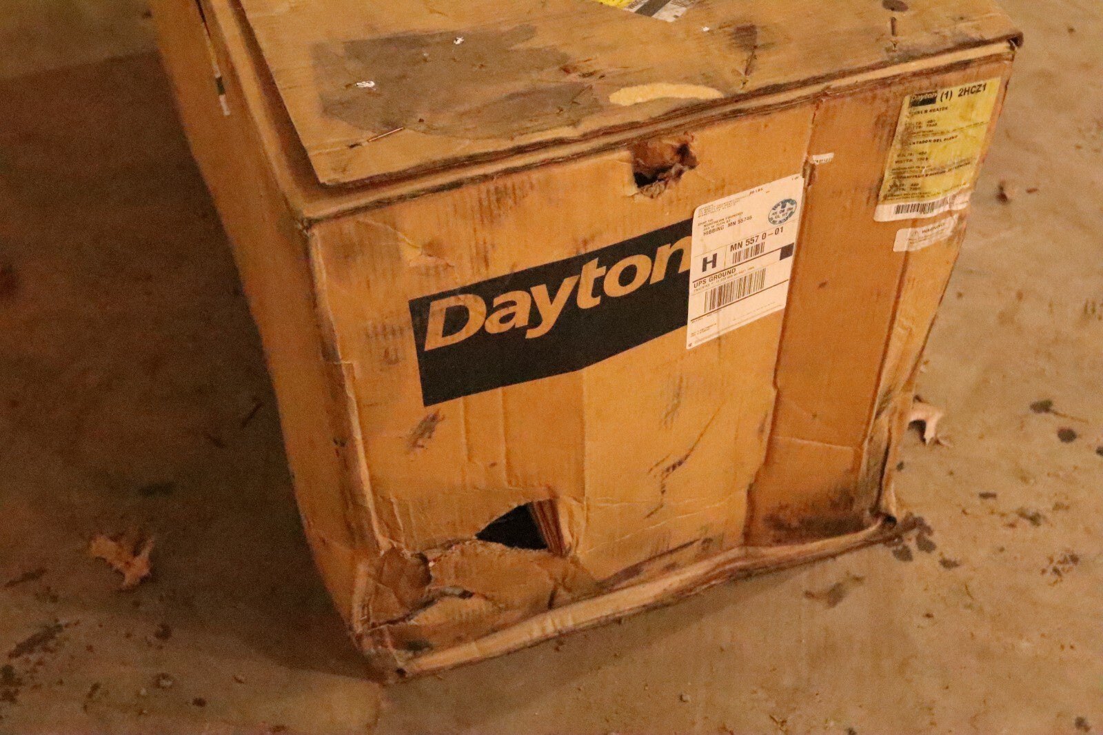 2HCZ1 Dayton Plenum Heater Electric Fan Coil Heater, 480V, 3Ph, 7.5kW