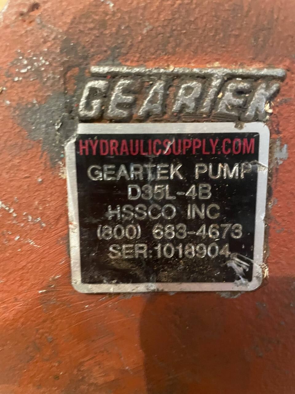 Geartek D series D35L - 4B Rebuilt Hydraulic Gear Pump