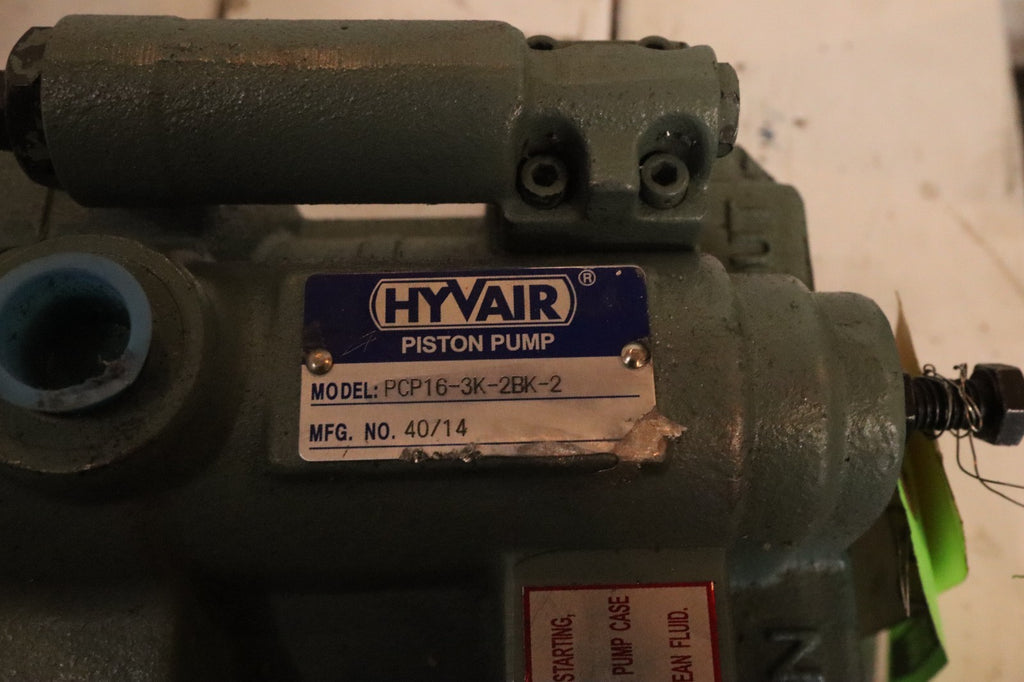HYVAIR piston pump PCP16-3K-2BK-2 Crane Cable Reel Pump