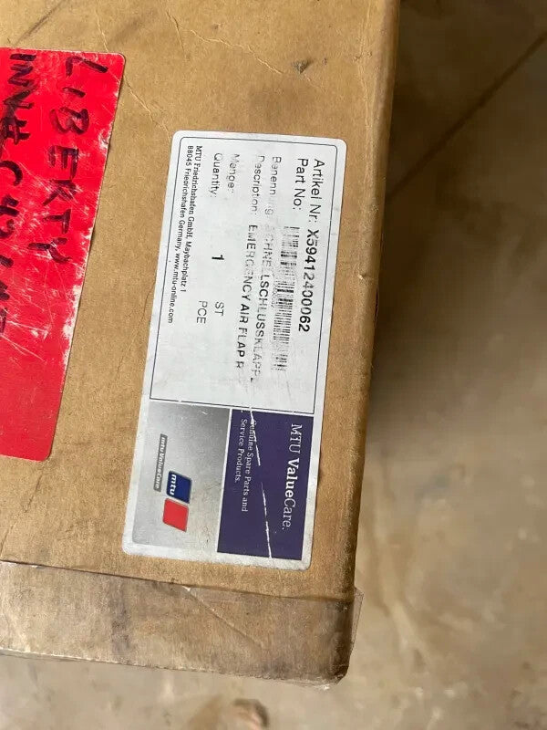 MTU X59412400062 ORIGINAL EMERGENCY AIR FLAP RIGHT SIDE