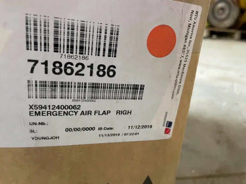 MTU X59412400062 ORIGINAL EMERGENCY AIR FLAP RIGHT SIDE
