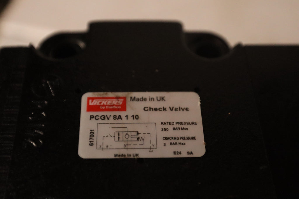 Vickers PCGV 8A 1 10 check valve by Danfoss