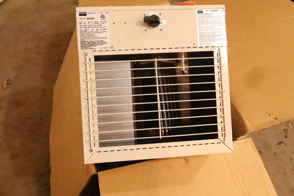 2HCZ1 Dayton Plenum Heater Electric Fan Coil Heater, 480V, 3Ph, 7.5kW