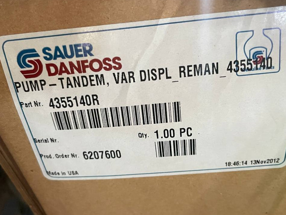 Tandem Variable Displacement Hydraulic Pump 4355140 84256059